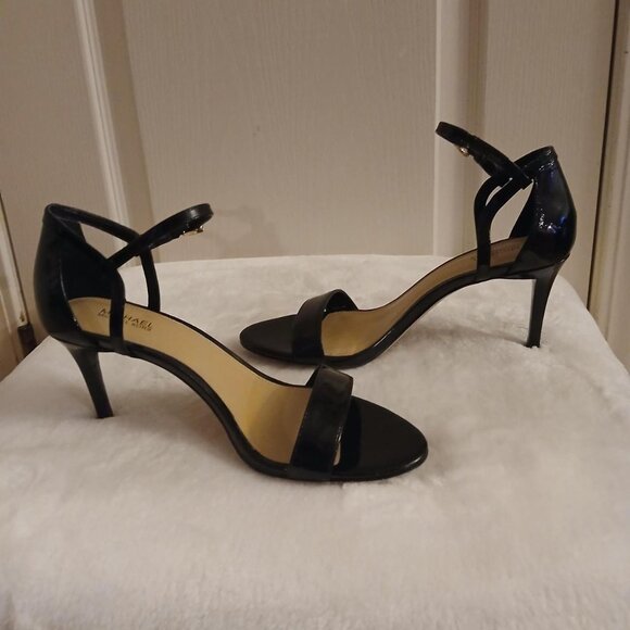 MICHAEL Michael Kors patent leather single ankle strap stiletto heels pumps Sz 8 - Picture 4 of 8
